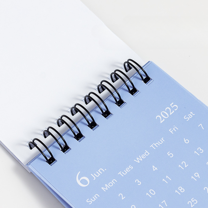 Minikalender voor 2024-2025, Morandi Desktop Ornament, Creative Coil Calendar Plan Book