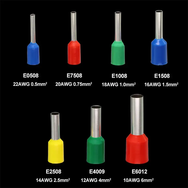 700pcs European Type Tube Terminals Wire Connector Crimper Cable Electrical Pressure Connection Ring Cold Crimp Terminals