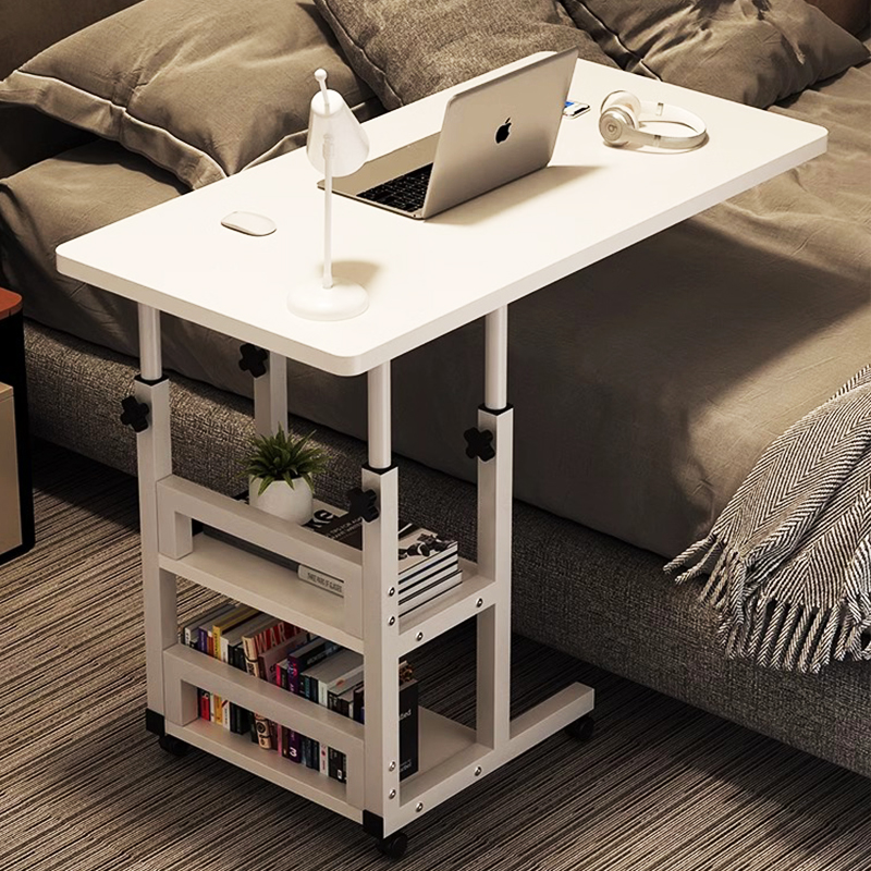 높이조절 사이드 이동식 테이블 Bedside Adjustable Table, Swivel Wheel Rolling Tray - Bedside Home Desk,mobile Laptop Computer Standing Desk