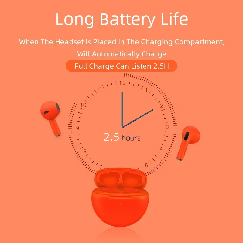NEW Pro 6 TWS Wireless Headphones with Mic Fone Bluetooth Earphones Sport Running Earpieces for Apple iPhone Xiaomi Pro6 Earbuds