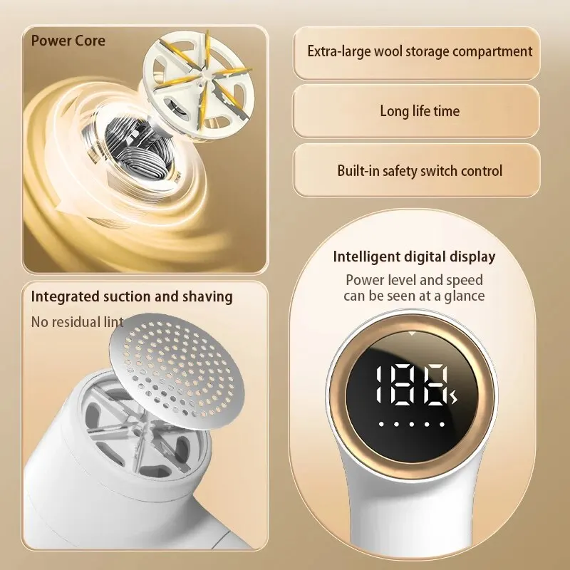 2024 ใหม่ลูกผมดิจิตอลTrimmerประณีตและแบบพกพาTrimmerยาวนานกําจัดขนทันทีBall Depilator