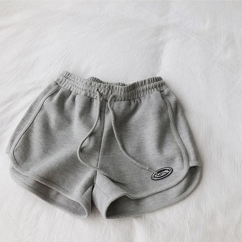 여성 캐주얼 Drawstring 스포츠 반바지 여름 얇은 높은 허리 요가 a 라인 반바지 느슨한 여성 러닝 스트레이트 바지