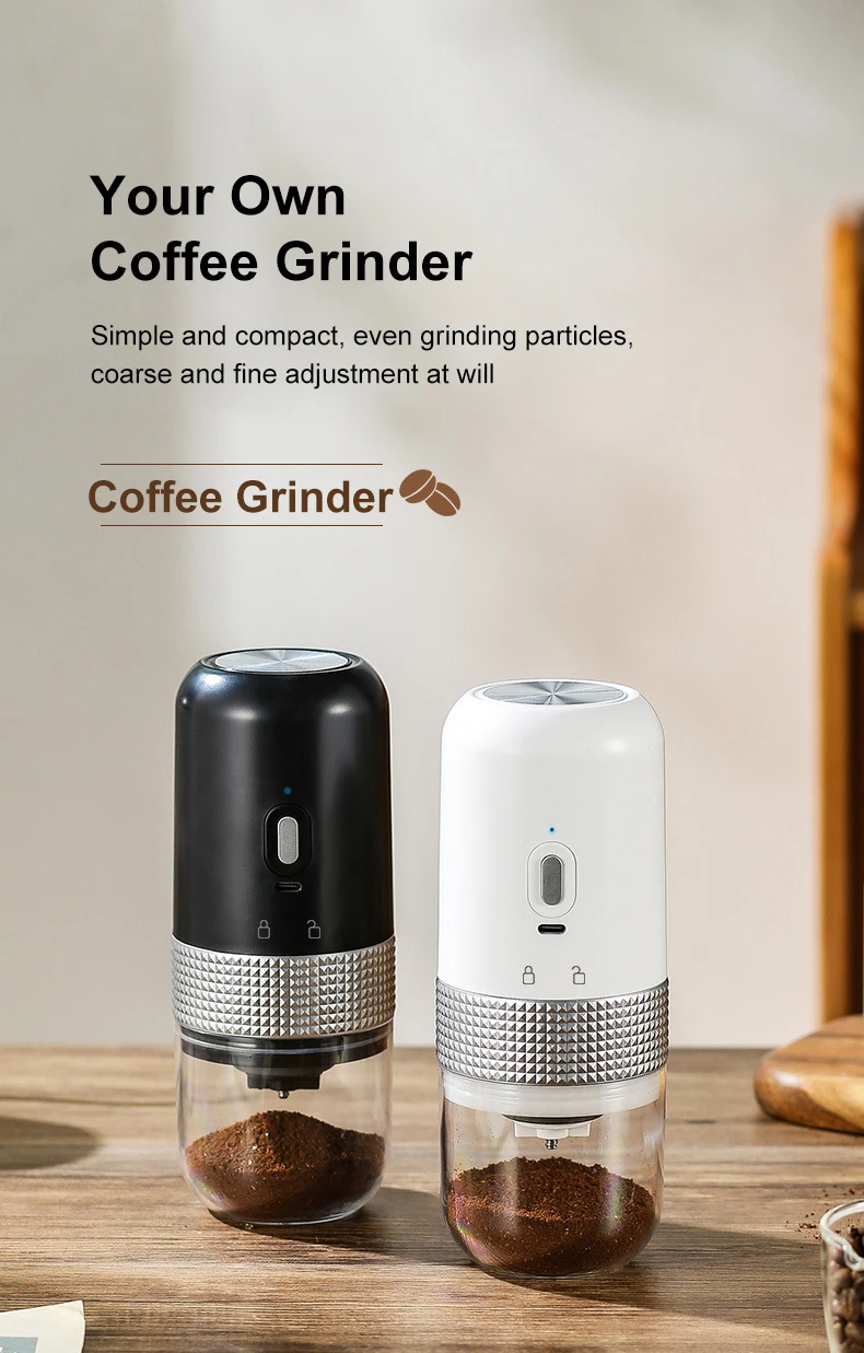 Portable Electric Coffee Grinder TYPE C USB Charge Ceramic Grinding Core Home Coffee Beans Pulverizer Grinder