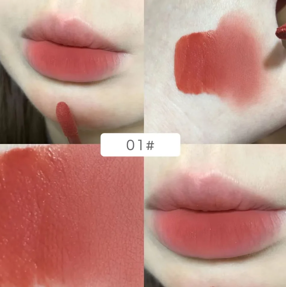 Leuke pluizige lipmodder Matte afwerking Lichtgewicht textuur en langdurige make-up Lipstick Glaze Non-stick Cup Making It Look White