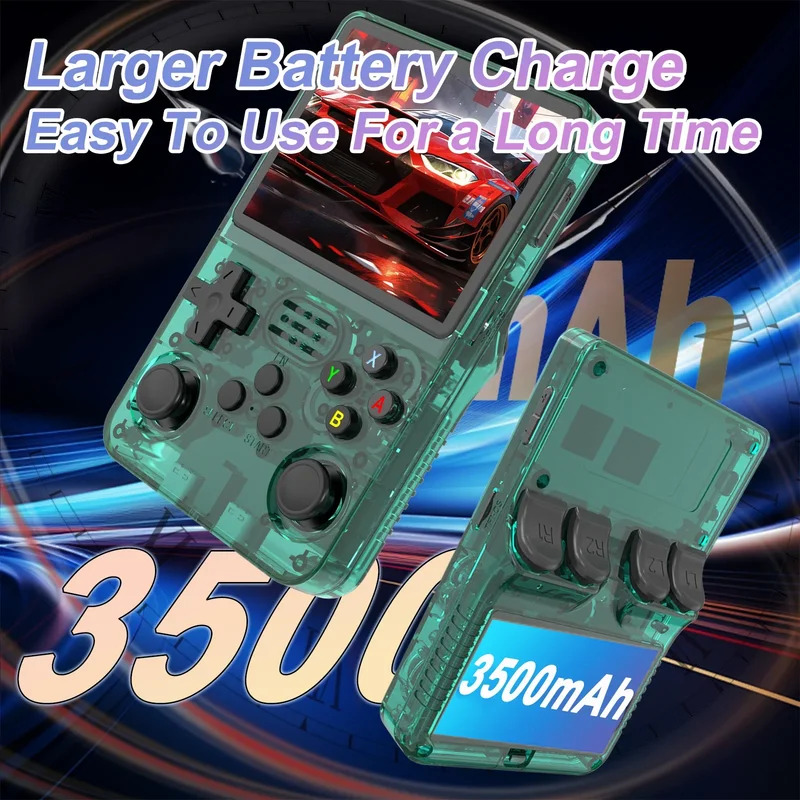 R36S Handheld Game Console 3.5Inch IPS 640x480 Screen Built in 64GB Memory Classic Games Portable Handheld Game Console