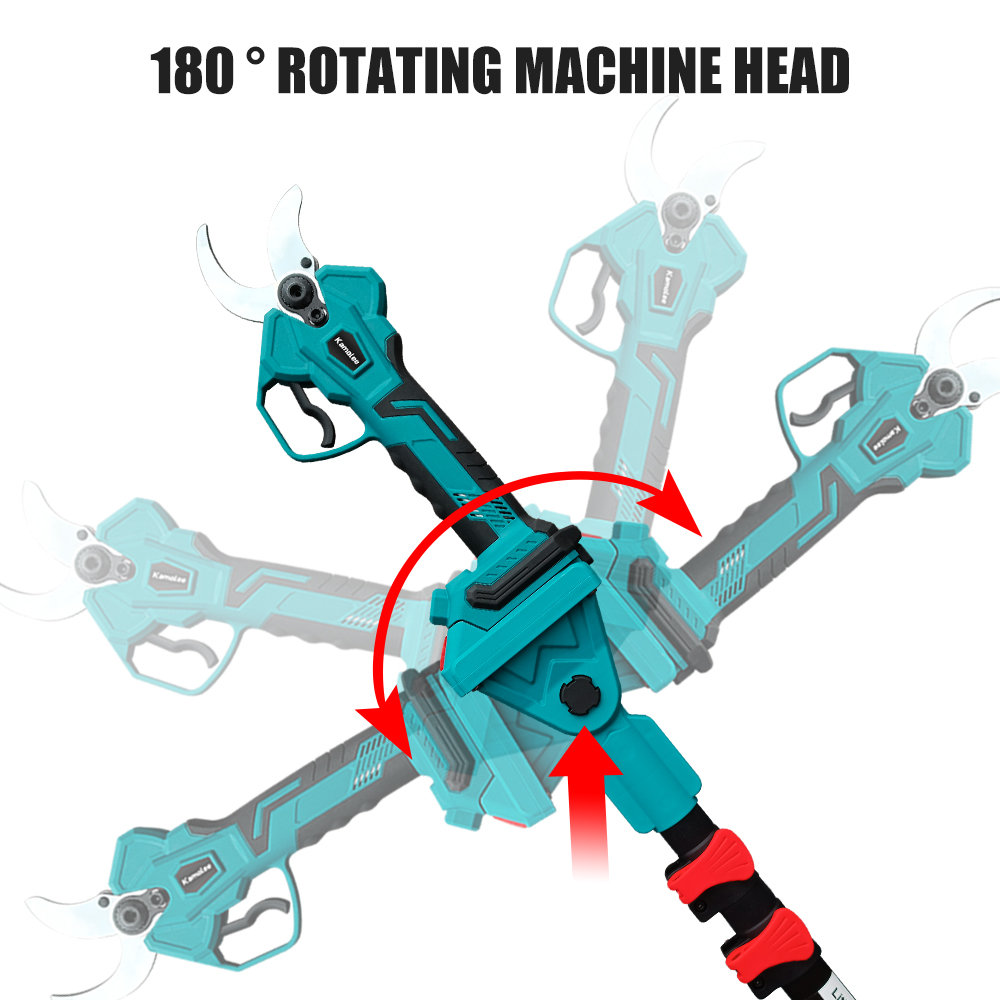 Kamolee 50 mm bürstenlose kabellose elektrische Schere, Gartenschere, Gartenschere, effizienter Obstbaum-Bonsai-Beschneider, Astschneider