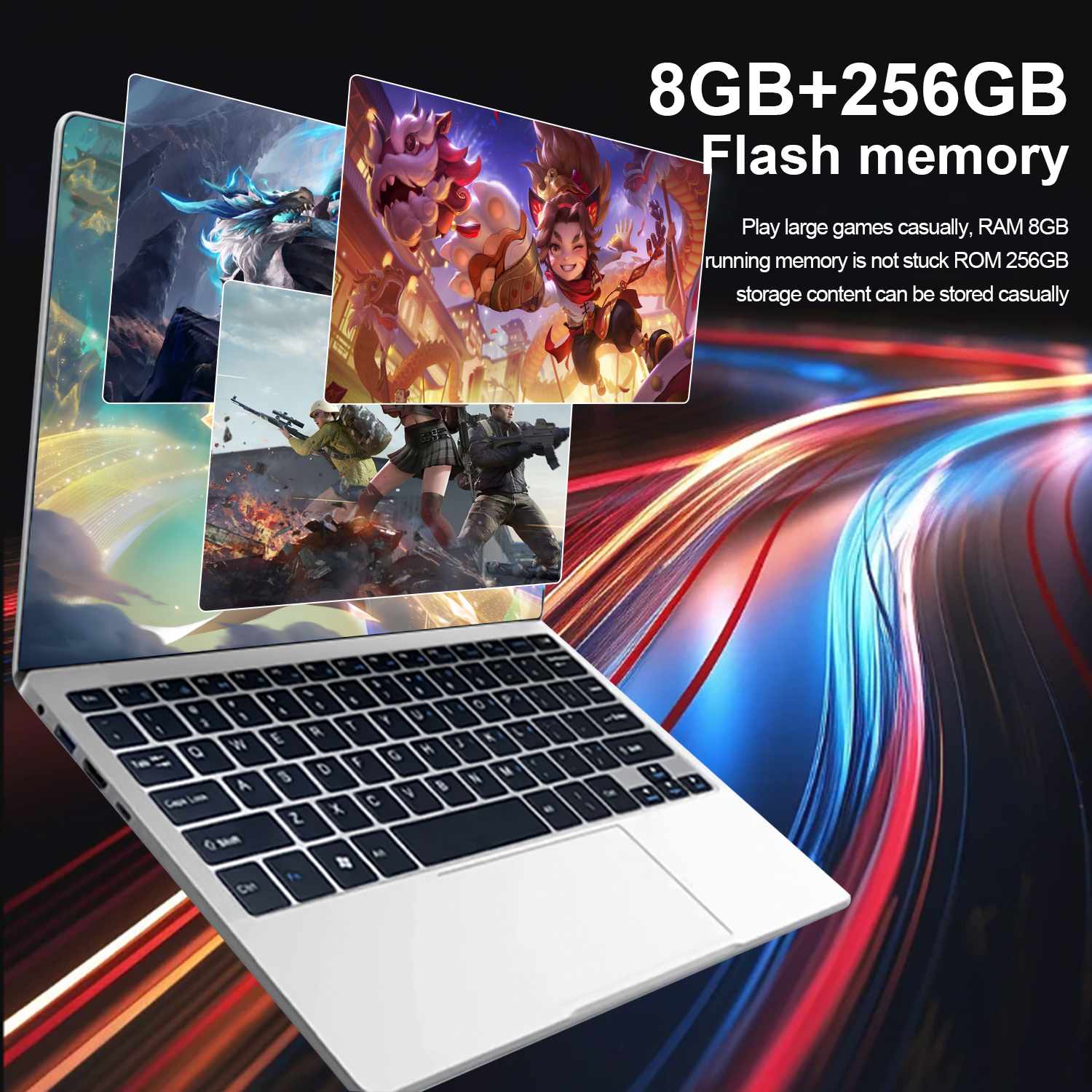 Laptop da 11.6 pollici 8GB Ram 256GB Rom Windows 11 laptop PC console di gioco N4020 computer da ufficio Wifi camera