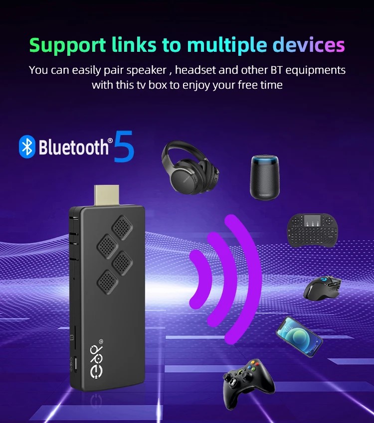 G96 tv stick android13.0 versão global portátil 8k streaming mídia 2gb 16gb multi idioma tv dongle allwinner h313 quad core