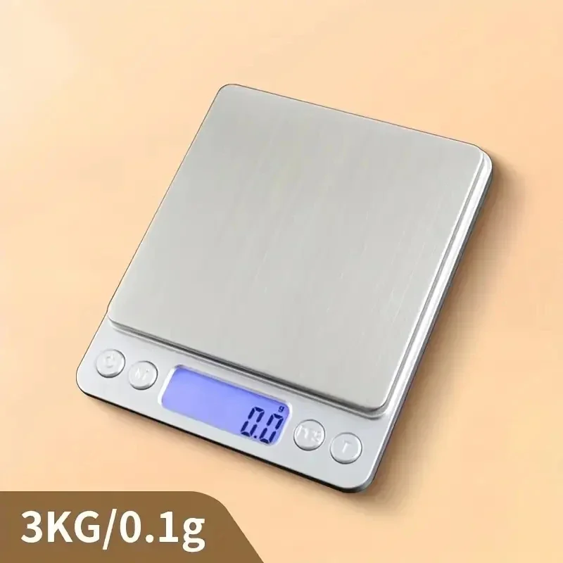 Báscula de joyería de alta precisión de 3kg-0,1g, Mini báscula electrónica de bolsillo, báscula de cocina portátil para el hogar, precisión de pesaje de alimentos