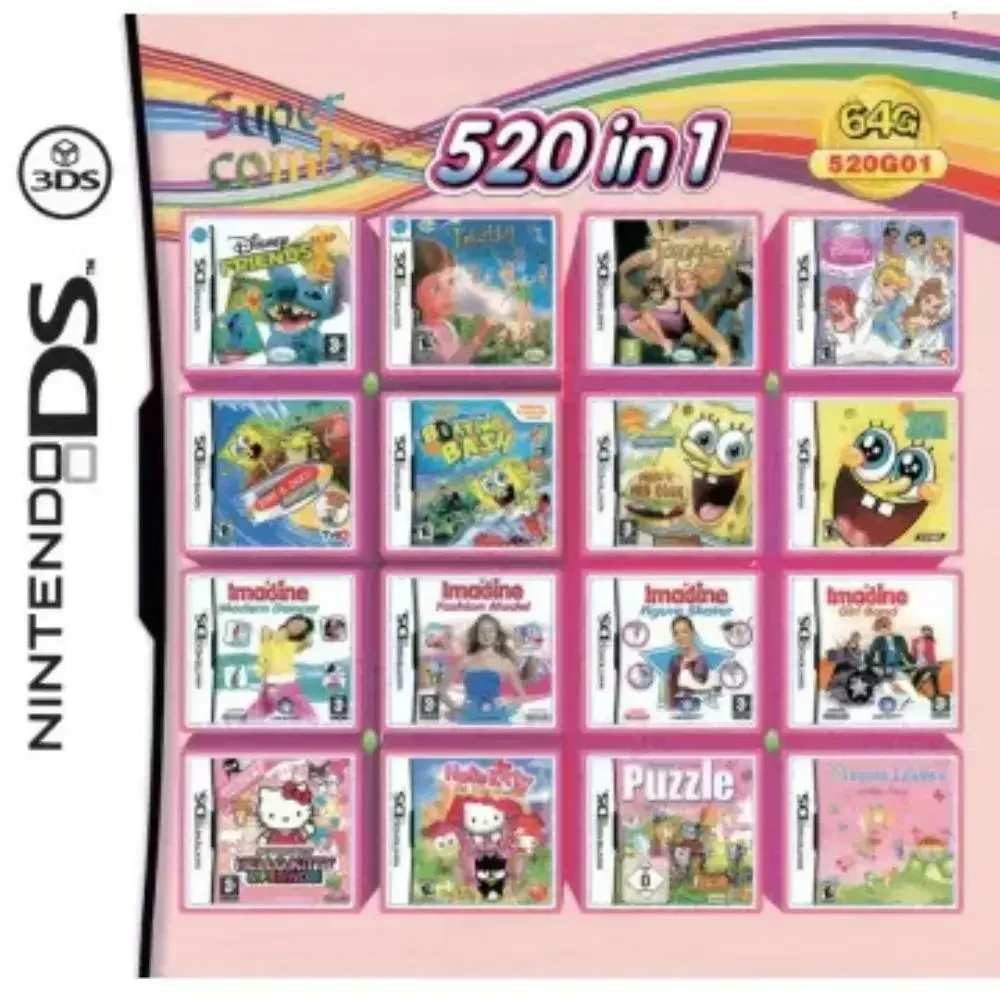 5000 in 1 Zusammenstellung DS NDS 3DS 3DS NDSL Spielkassette Karte Videospiel Handheld Player