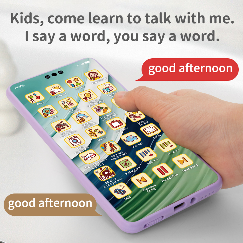 Crianças diversão aprendizagem jogar telefone simulação do bebê telefone musical cedo brinquedos educativos inglês aprendizagem celular modelo brinquedo presentes