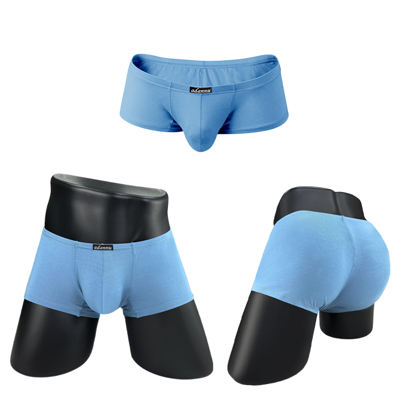 Сексуальные мужские боксеры, нижнее белье, облегающие шорты-боксеры из модала, мужские однотонные трусы-сисси с низкой талией, мужские бикини, спортивные бесшовные трусы