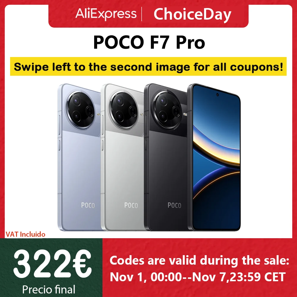 POCO F7 Pro 5G 12GB 256GB 512GB NFC Global Version Telefon komórkowy bez ładowarki