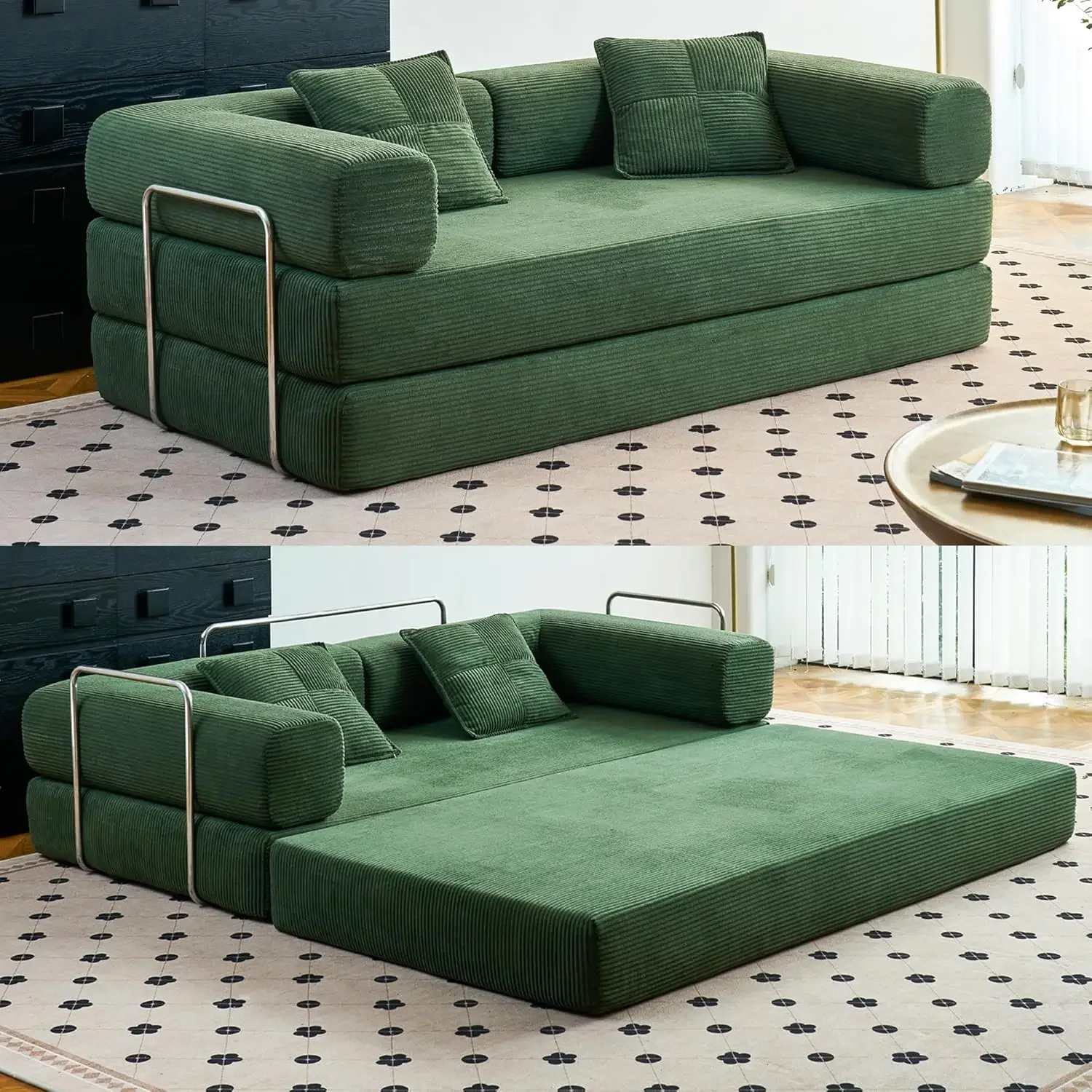 2025 Nowy projekt Narożny styl Próżniowa kompresja Sofa z tkaniny Skompresowany zestaw łóżek Domowy apartament Hotel Salon Sofa rozkładana