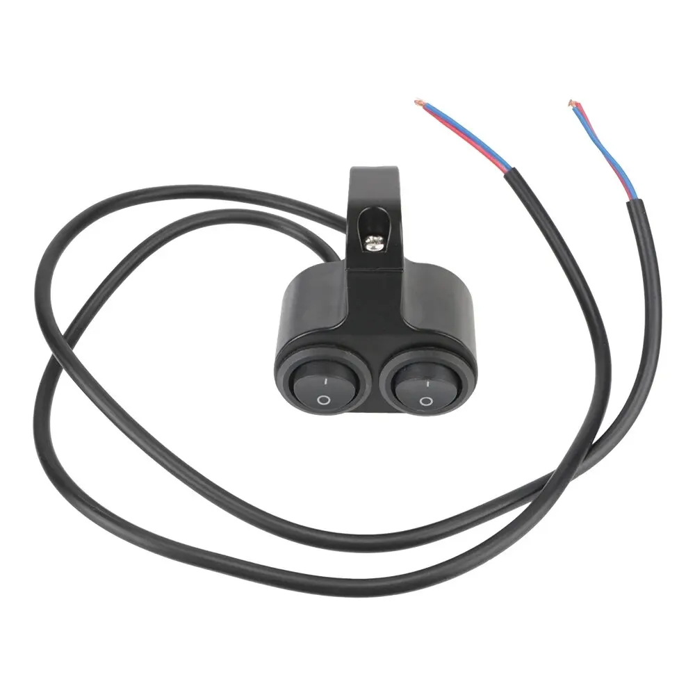 オートバイのハンドルバー 12V ヘッドライトスイッチデュアルボタン制御防水 7/8in 22 ミリメートルフラッシャースピーカースイッチ