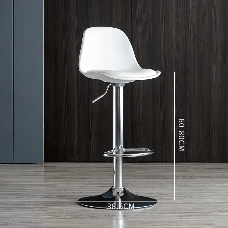 Silla de Bar para el hogar, taburete alto moderno y Simple, escritorio frontal, silla de cajero, respaldo de hierro, taburetes altos de Bar