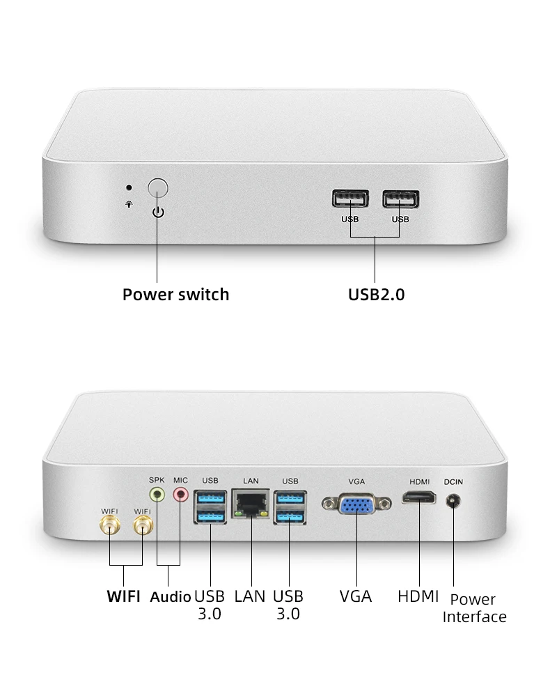 Helorpc Mini PC Intel Core i3 i5 i7 1255U Windows10 WIFI6 RS232 LVDS 64GB DDR4 HTPC Support Windows10 LINUX Computer For Home