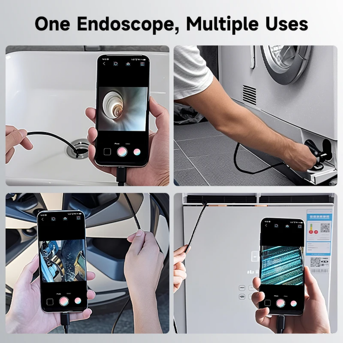 Caméra endoscopique pour Android Apple Iphone IOS Connectez directement 3,9 mm 1 m 720 P
