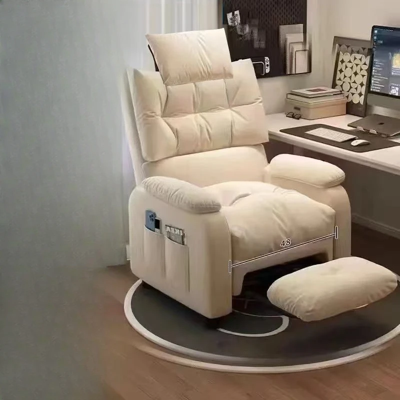 Cadeira de computador para casa, confortável, assento longo, cadeira de escritório, internet, bar, jogos, quarto, sofá preguiçoso, assento único
