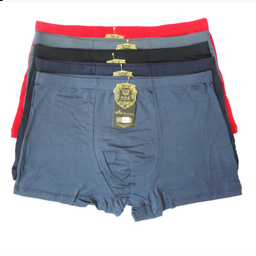 New Arrival Men Boxer Underwear Plus Size Noble Bamboo Underwear XL XXL XXXL XXXXL Rozmiar Płaskie stopy Majtki Darmowa wysyłka