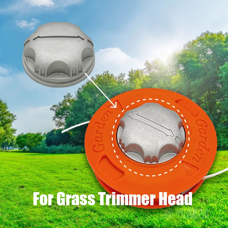 Tapa superior de aluminio para cabezal de corte de césped, piezas de herramientas de jardín, accesorios para desbrozadora