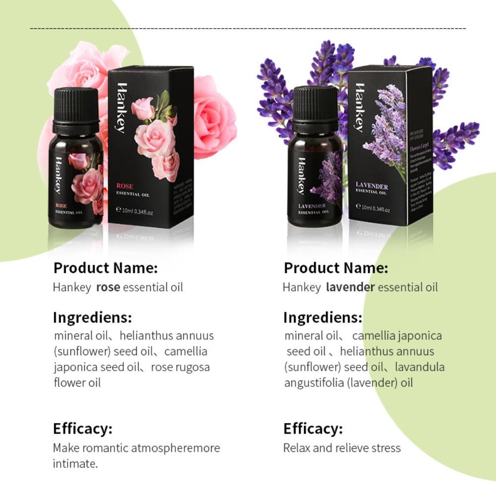 12 Flavors 10ml Essential Oils for Aroma Diffuser Air Humidifier Home Water-soluble Lavender Vanilla Orange Olive Fragrance Oil