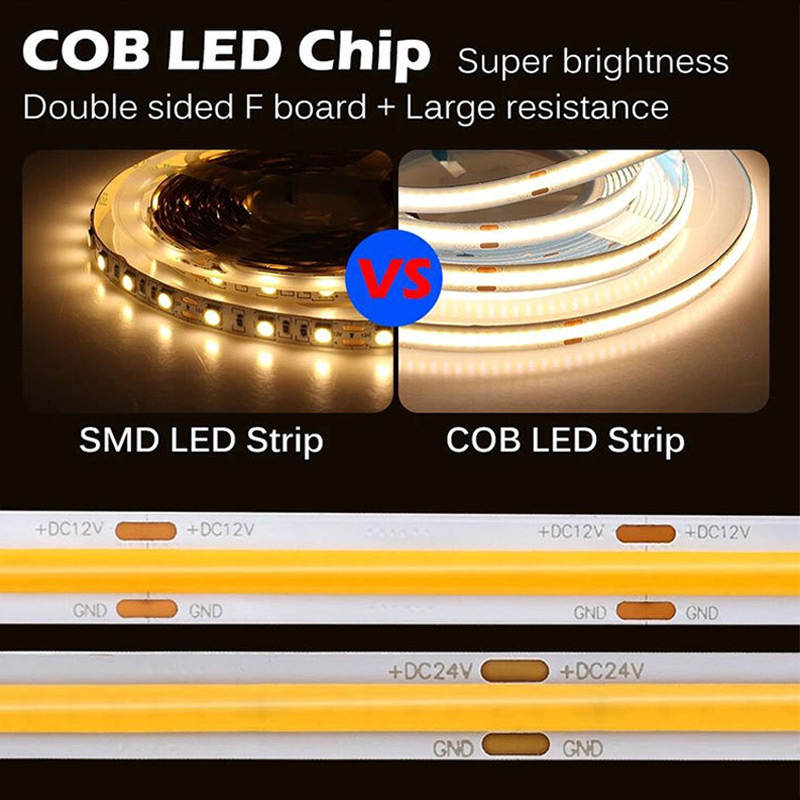 5m cob rgb cct rgbw quente natural branco fresco tiras de led dc12v/24v flexível alto brilho dotless colorido led fita barra de luz ra90