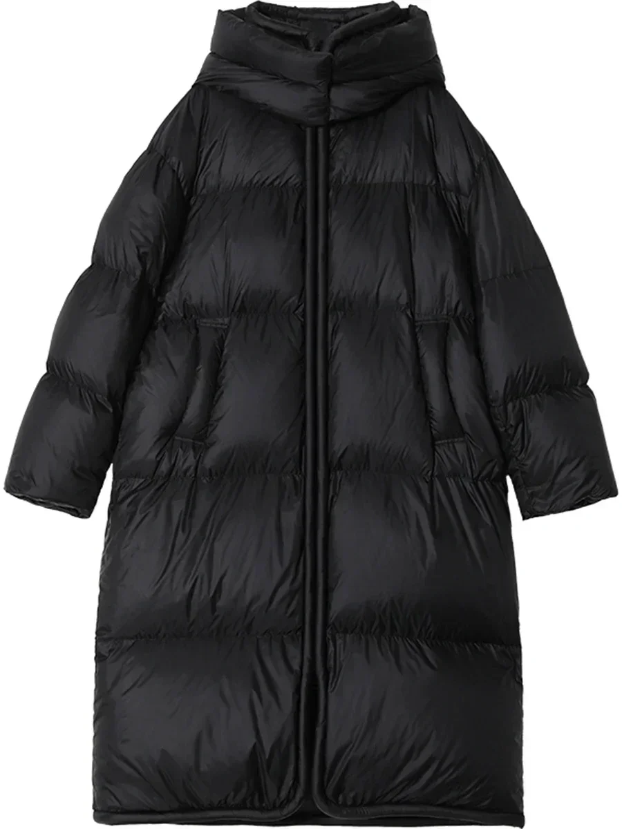 CHIC VEN Frauen Lange Daunenmäntel Süchtig Lose Neue Feste Frau Daunenjacke Dicke Weiche Warme Weibliche Mantel Herbst Winter 2023