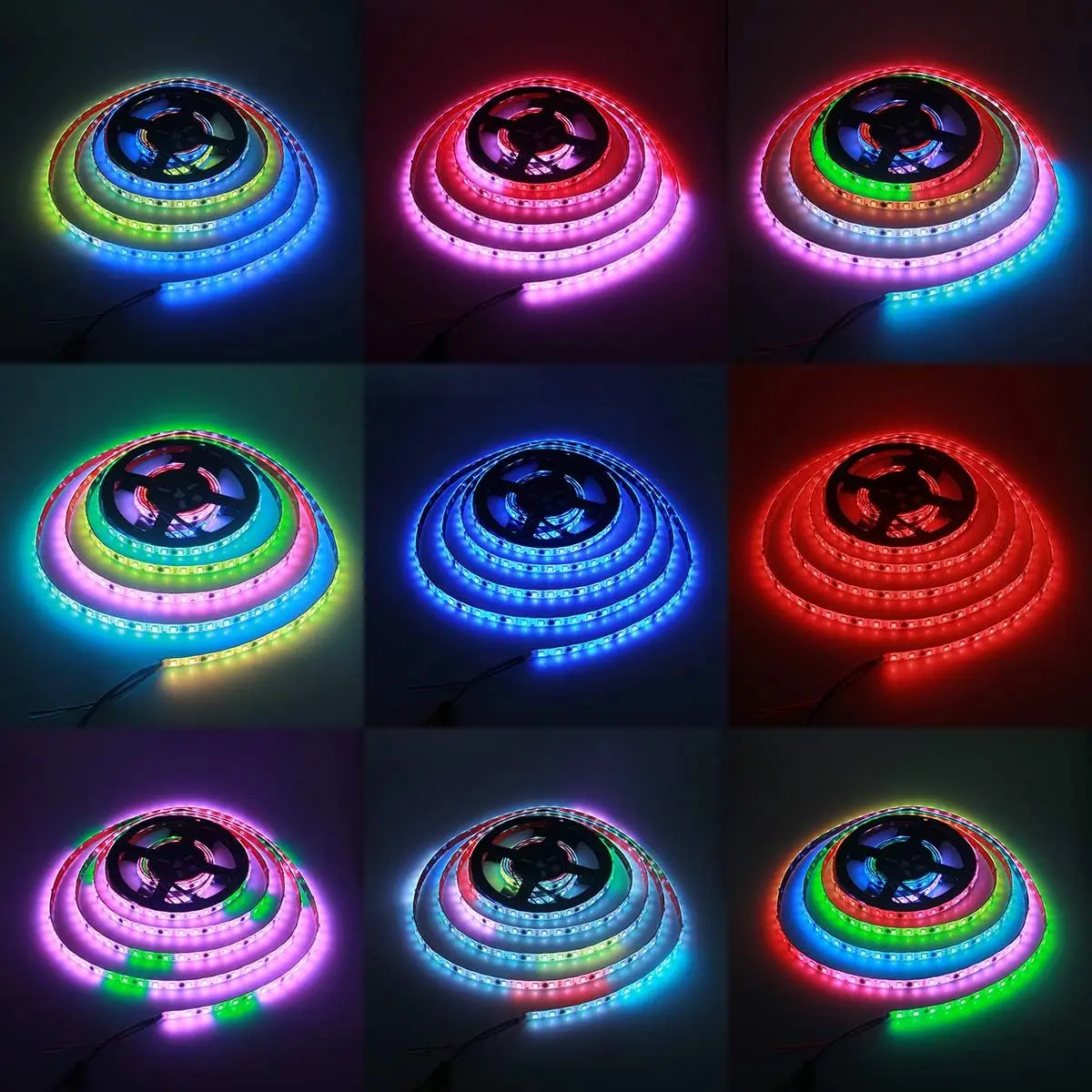 Tira de luces Led Usb Dc5V Rgbic Ws2812B, Color mágico, Control por aplicación Bluetooth, 1-30M, lámpara Led de cinta Flexible, diodo, retroiluminación de Tv