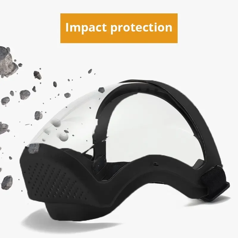 1pc Transparent Full Reusable Dustproof Antifog WindproofMask HD Safety Glasses Protection Antisplash Mask With Filters