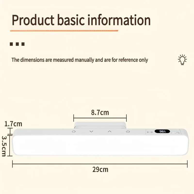 Touch Table Lamp Magnetic Desk Lamp Bulit-in Rechargeable Battery for Reading Cabinet Mirror Bedside Rechargeable Night Lights