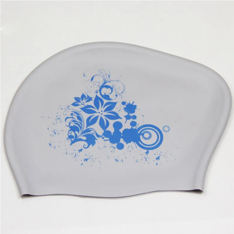 Gorro de natación de silicona para pelo largo, gorros de natación impermeables para mujer, gorro con capucha de buceo para niños, garras natacion casquette