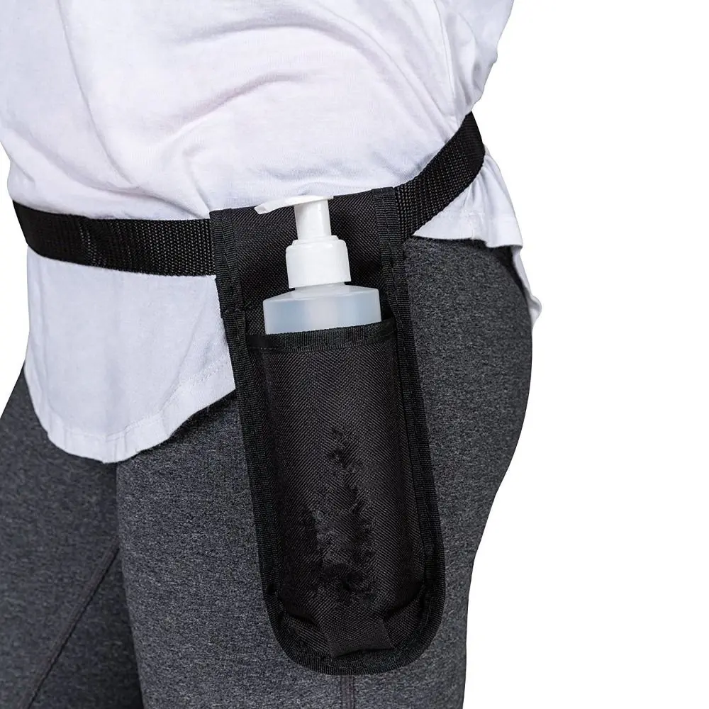 Funda para botella de masaje ajustable, aceite de masaje, cinturón portátil, bolsas de almacenamiento, tela Oxford, cómoda funda para cintura de masaje