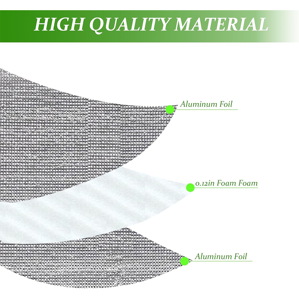 Espuma aislante reflectante, papel de aluminio, rollo de algodón perlado de doble cara, protector térmico frío y térmico para kits de ventanas