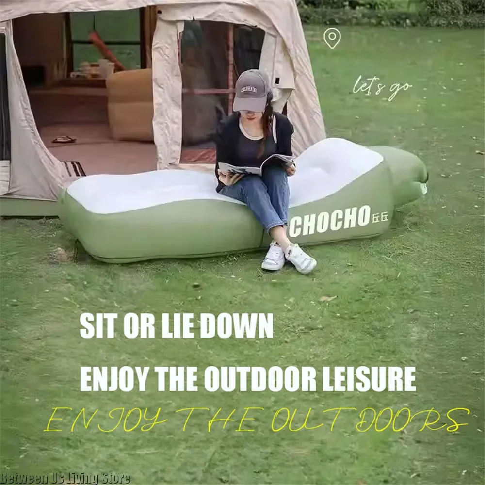 New High Quality Non-rollover Large Size Inflatable Sofa Inflatable Bed Blow Up Bed for Outdoor Camping Beach Pool Home
