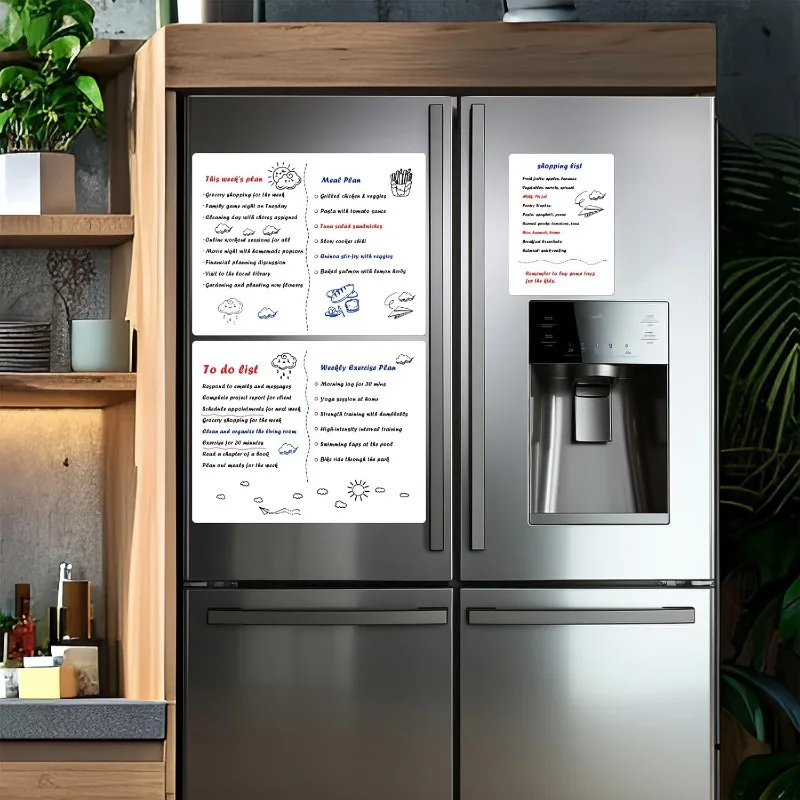 A3 A4 A5 Dry Erase Board Magnetic WhiteBoard Refrigerator Erasable Flexible Fridge Magnet Marker Sheet Kitchen Memo Grocery List