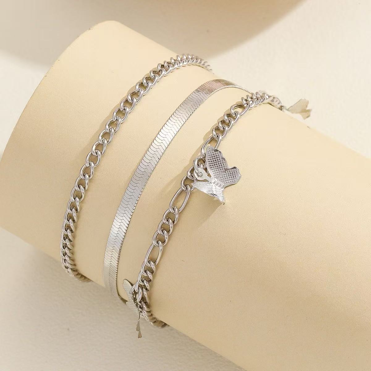 Summer Beach Exquisite 3 layer Chain Anklet, Suitable For Friends The Best Gift