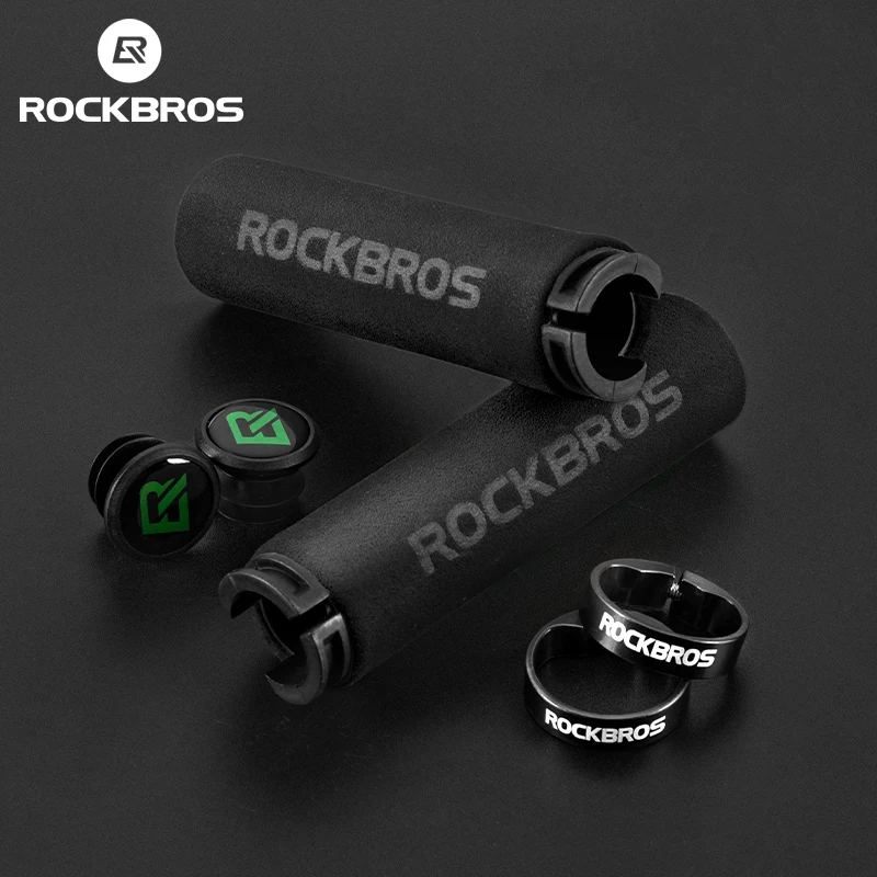 ROCKBROS Fahrradgriffe, rutschfest, stoßfest, Silikonschwamm-Lenkergriffe, MTB, Rennradgriffe, ultraleichter Fahrradlenker