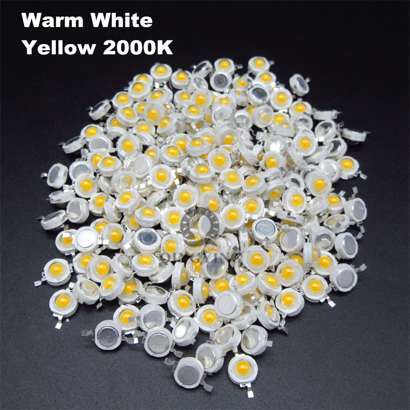 Diodes de lampe à puce LED haute puissance 1W 3W 5W, 10 pièces, blanc chaud et froid 10000K 30000K, rouge vert bleu jaune 440 660nm, perles lumineuses