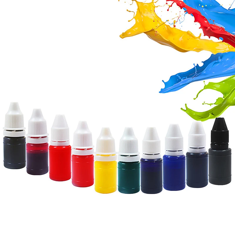 10ml Refill Ink Pratical For Self Inking Flash Rubber Stamp Gift Refilling Inks Whiteboard Marker Pen 10 Colors