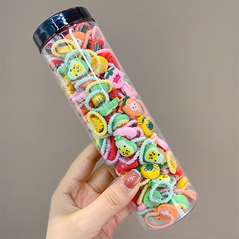 80 uds/40 uds/botella bandas elásticas para el cabello niñas accesorios para el cabello de bebé Anillo para el cabello para niños cuerda para la cabeza Scrunchies sombreros 1 o 2 botellas