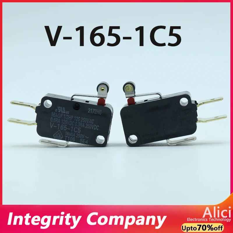 Microschakelaar V-165-1C5 16A 250V VOOR Originele OMRON eindschakelaar knop