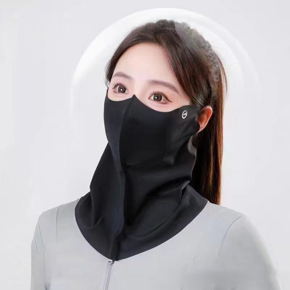 Eis Seide Sonnenschutz maske cool 3d atmungsaktiv Sonnenschutz Gesichts maske staub dicht Nackenschutz Anti-UV-Hals Schal Radfahren