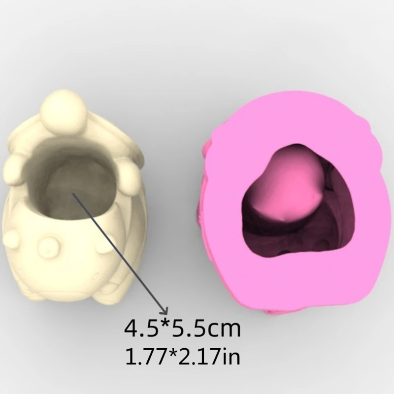 Figuras capibara dibujos animados 9,5 molde silicona 3D con forma resina, macetas flores suculentas, molde