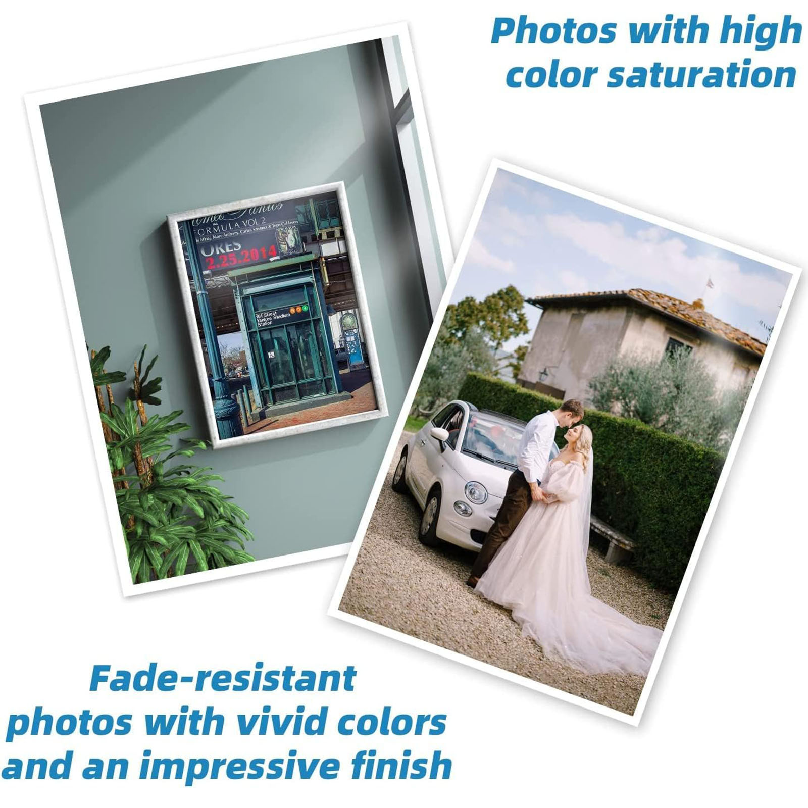 50 매 양면 인화지 고광택 인화지 8.3x11.7 인치 32lbs 잉크젯 프린터 120GSM과 호환 가능