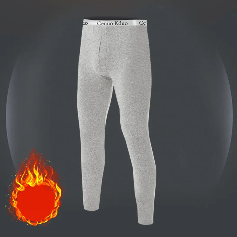 2024 novas calças de base masculinas de alta elasticidade térmica abertura frontal tornozelo com faixas calças compridas para dormir