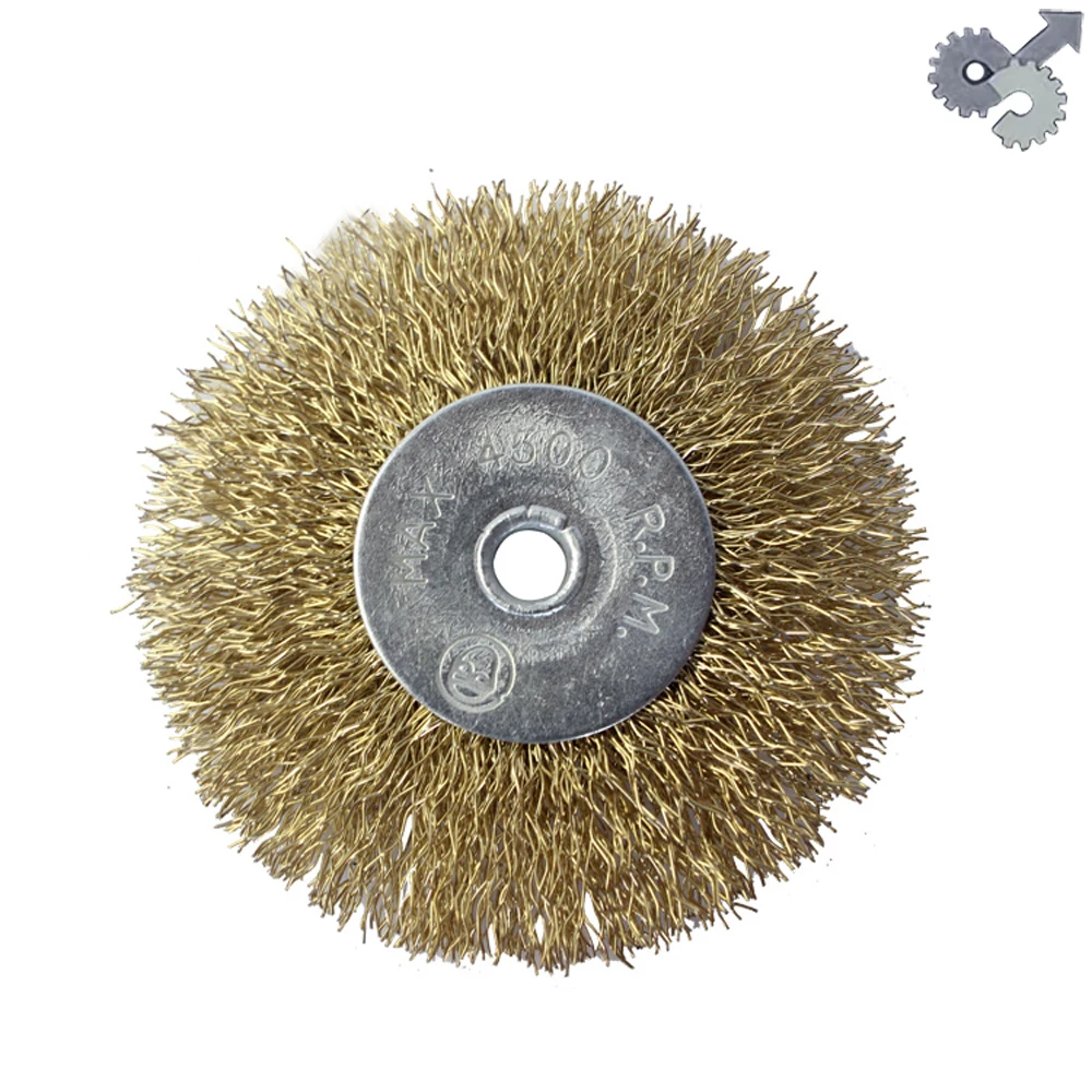 Chuyên Nghiệp 6Mm Lỗ Song Song Dây Dẹt Bánh Mài Bàn Chải Vừa Tẩy Gỉ Sét Đánh Bóng Deburring Gỗ Máy Mài Điện