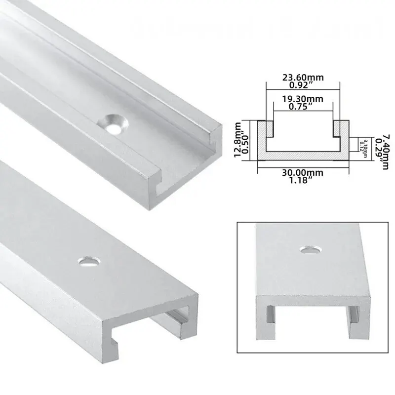 อลูมิเนียม T-Track SLOT Miter TRACK JIG FIXTURE T-Slot,30/40/50 ซม.ไม้ Chute Rail, T Slider FIXTURE สล็อตสไลด์จํากัดท่องเที่ยว