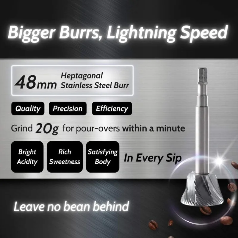 1Zpresso K-Ultra Manual Coffee Grinder Silver with Carrying Case, Assembly Consistency Grind Stainless Steel Conical Burr, Folda