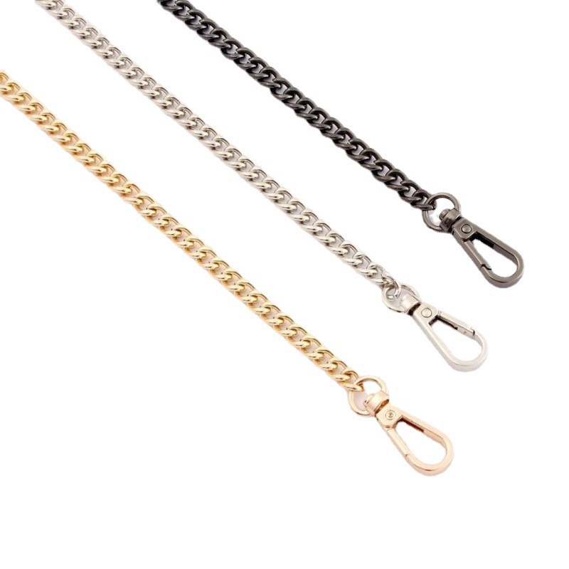 100/120 см металлическая алюминиевая цепочка для сумки, запасные части, аксессуары для рук, женская сумка на плечо, сделай сам, съемные ремни ручной работы